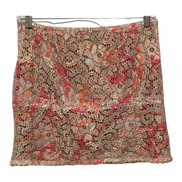 Cynthia Cynthia Steffe Size 12 Lace Overlay Pencil Mini Skirt - Picture 3 of 7